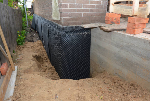 Happy homeowners after waterproofing job in Moline